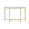 Gracie Mills   Marlee Round White Marble and Gold Metal Console Table - GRACE-8616